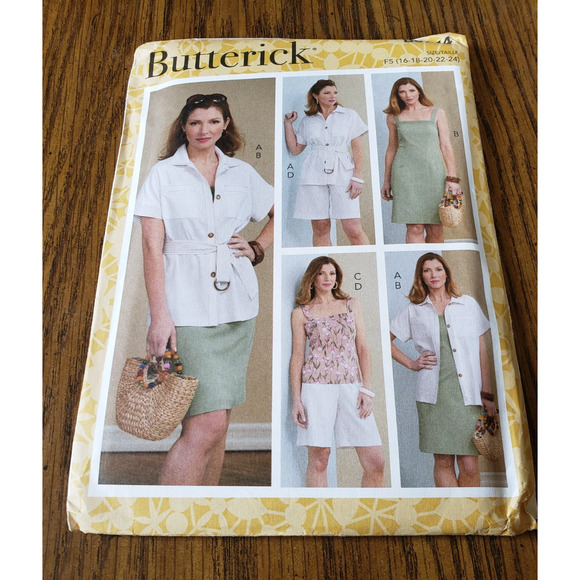 Butterick B6774 Belted Jacket Strappy Top & Dress Shorts Size 16 - 24 Pattern - Picture 1 of 5